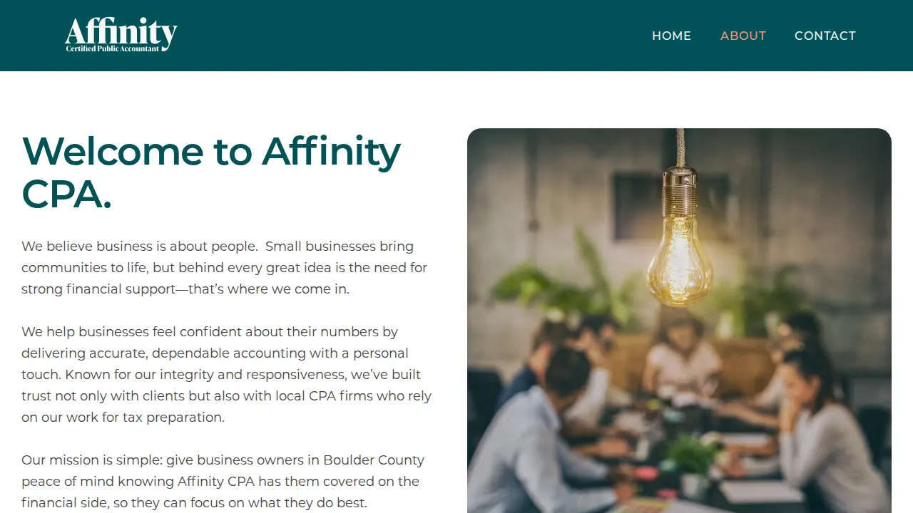 Affinity CPA page