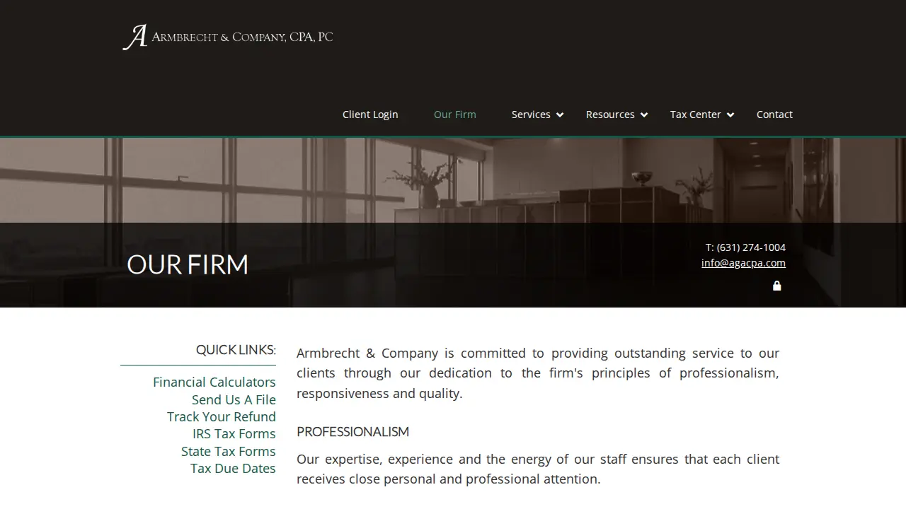Armbrecht & Company, CPA, PC page