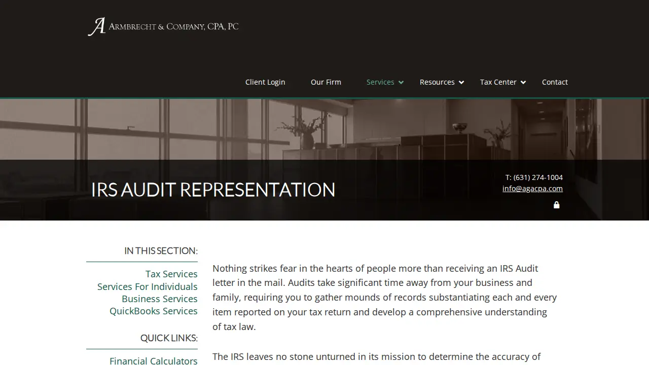 Armbrecht & Company, CPA, PC page