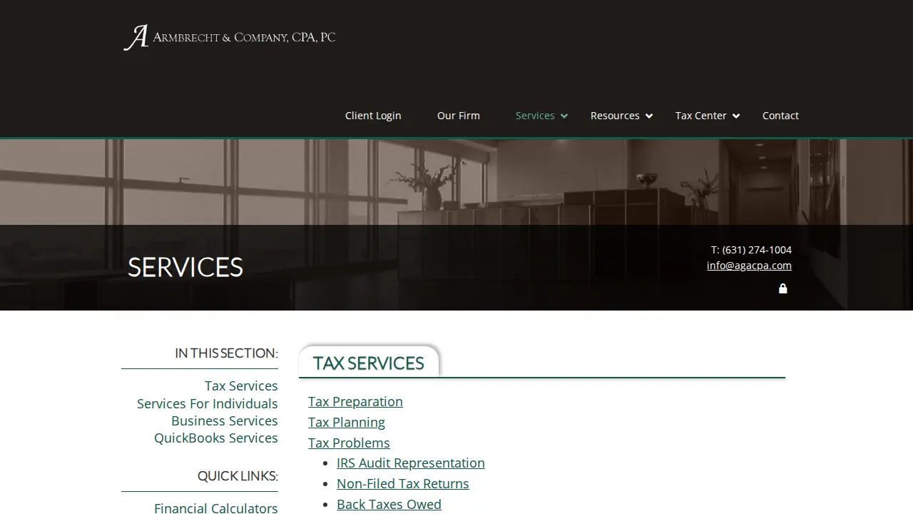 Armbrecht & Company, CPA, PC page