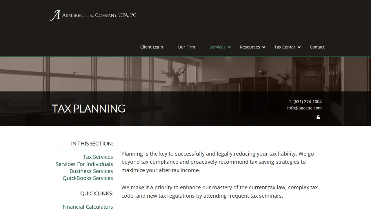Armbrecht & Company, CPA, PC page