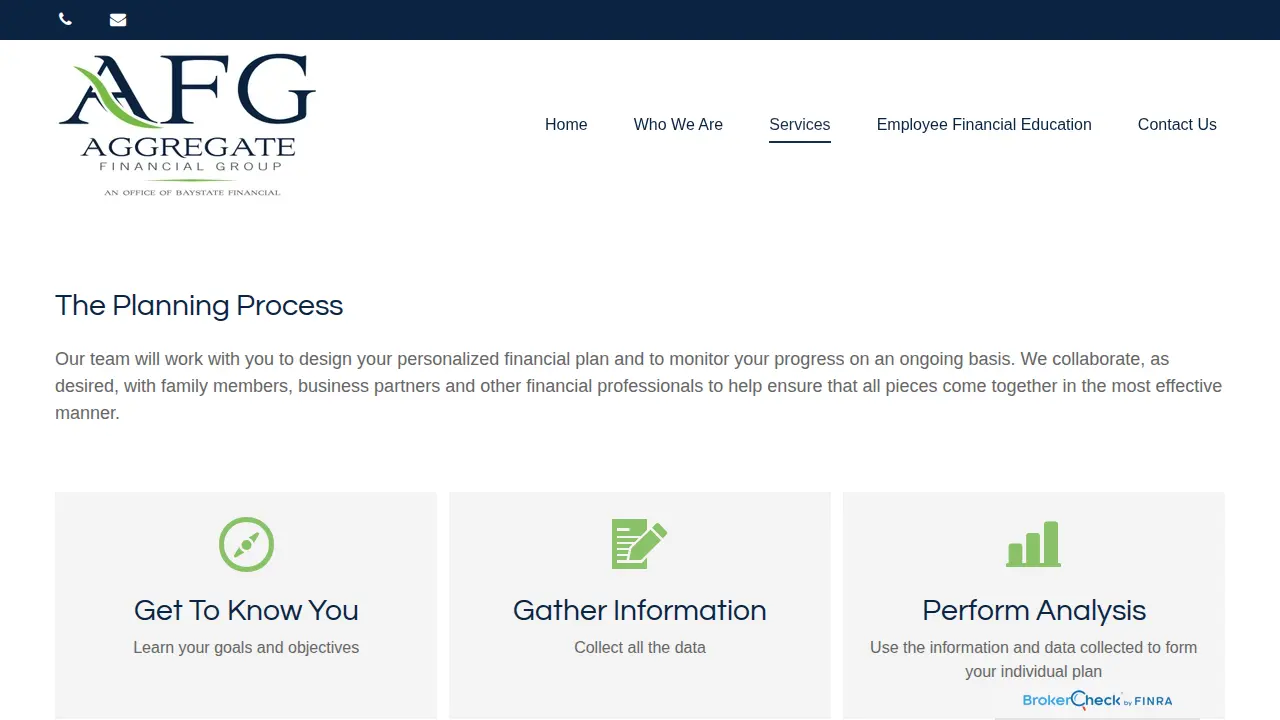 Aggregate Financial Group page
