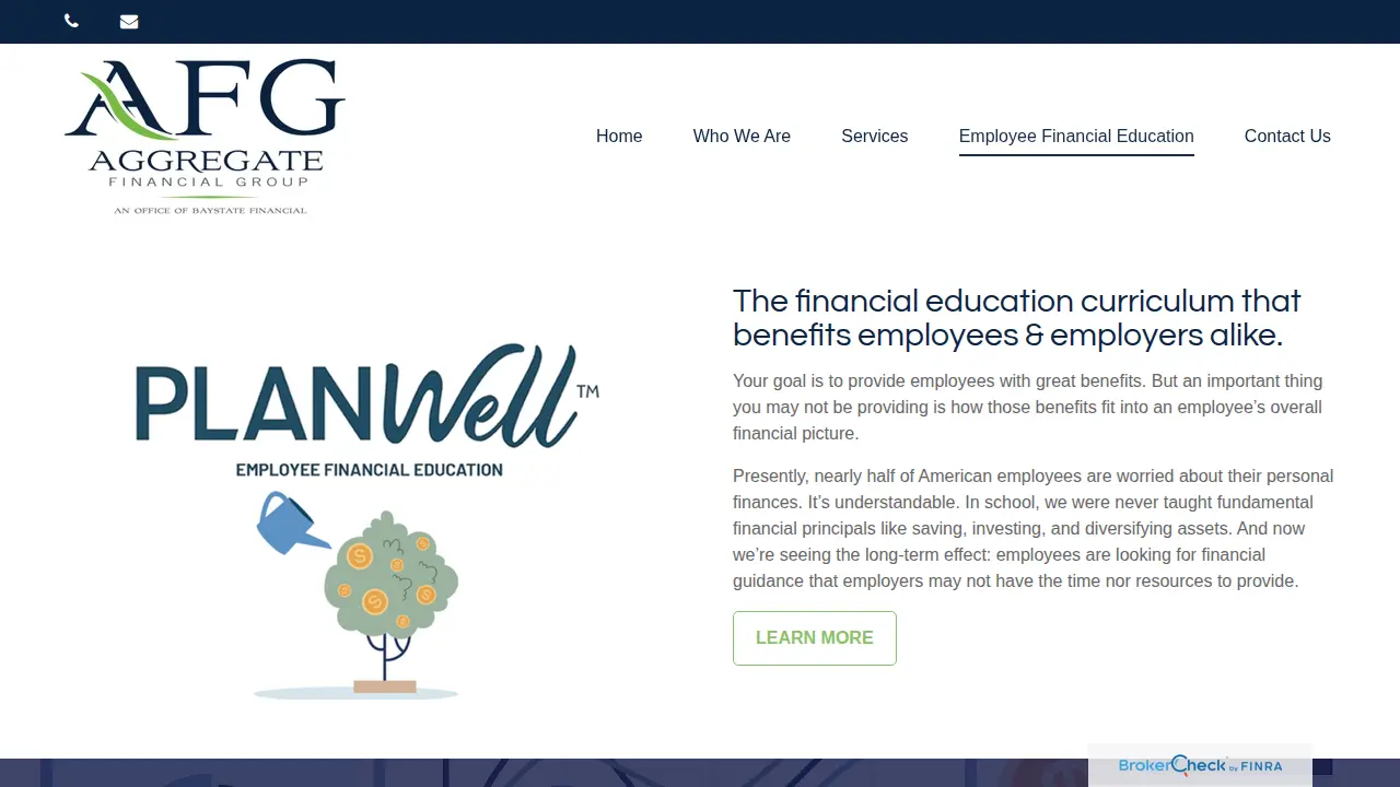 Aggregate Financial Group page