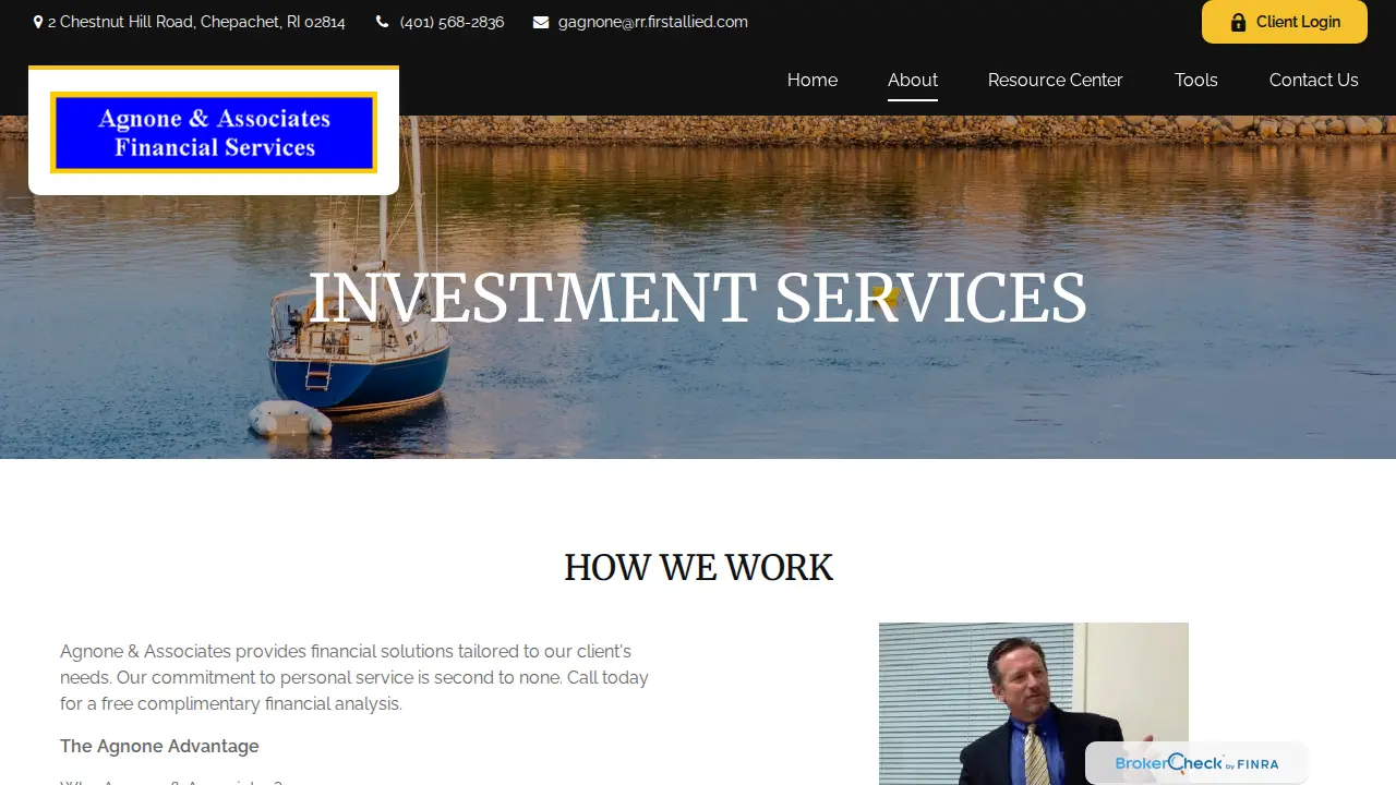 Agnone & Associates Financial Services page