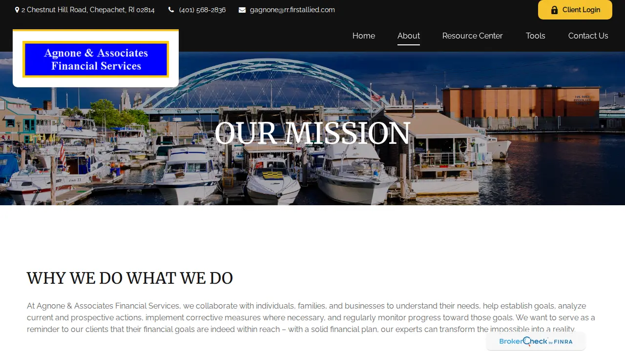 Agnone & Associates Financial Services page