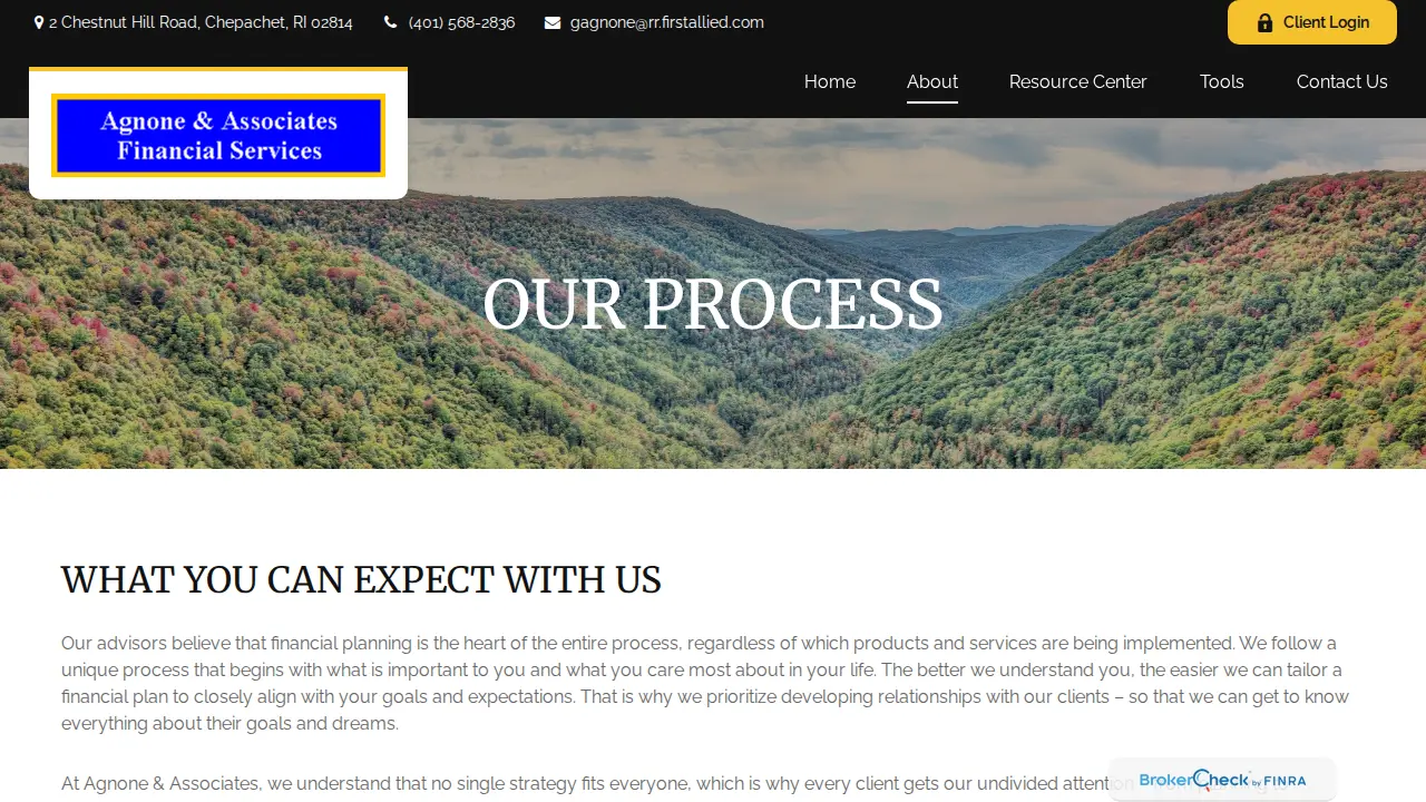 Agnone & Associates Financial Services page