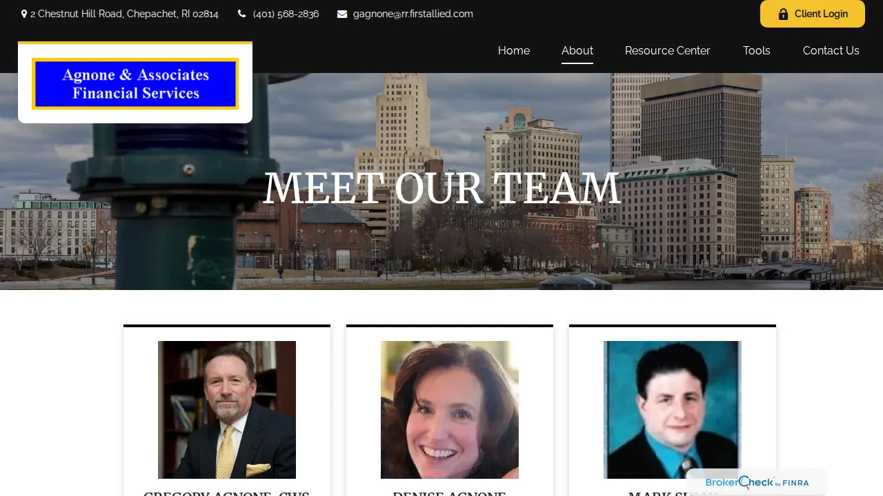 Agnone & Associates Financial Services page