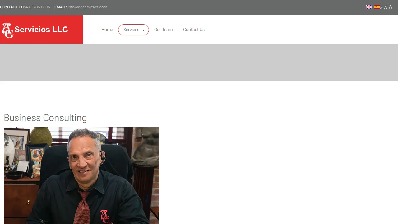 A G Servicios Asociados page