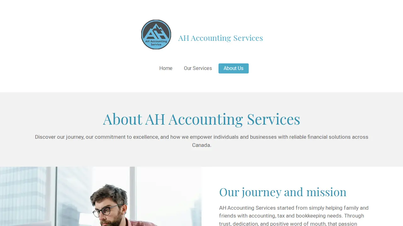 AH Accounting Services page