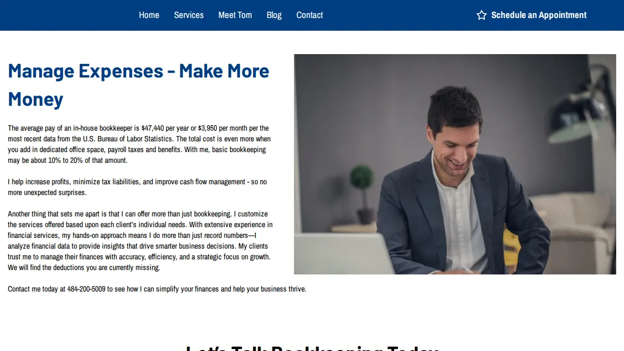 Ahern Bookkeeping page