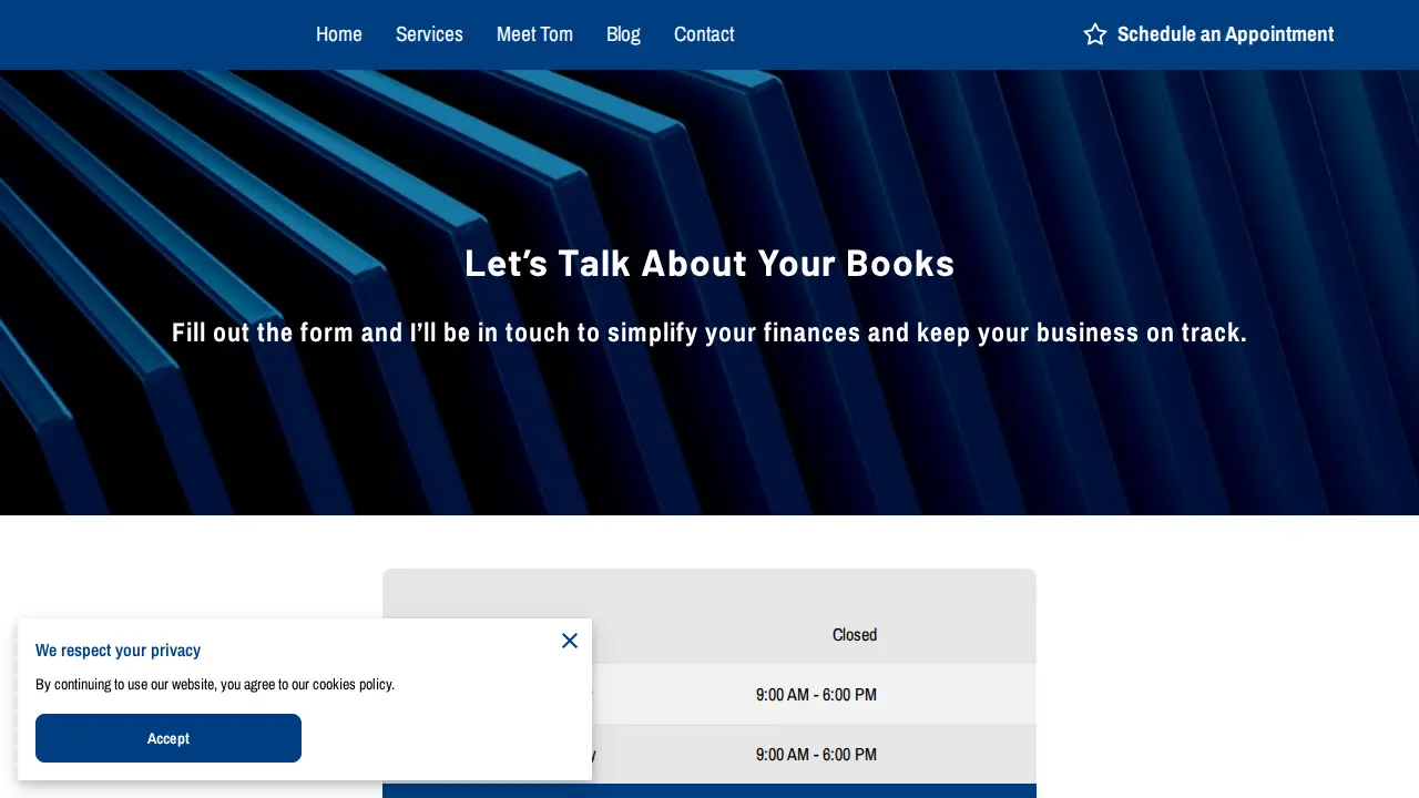 Ahern Bookkeeping page