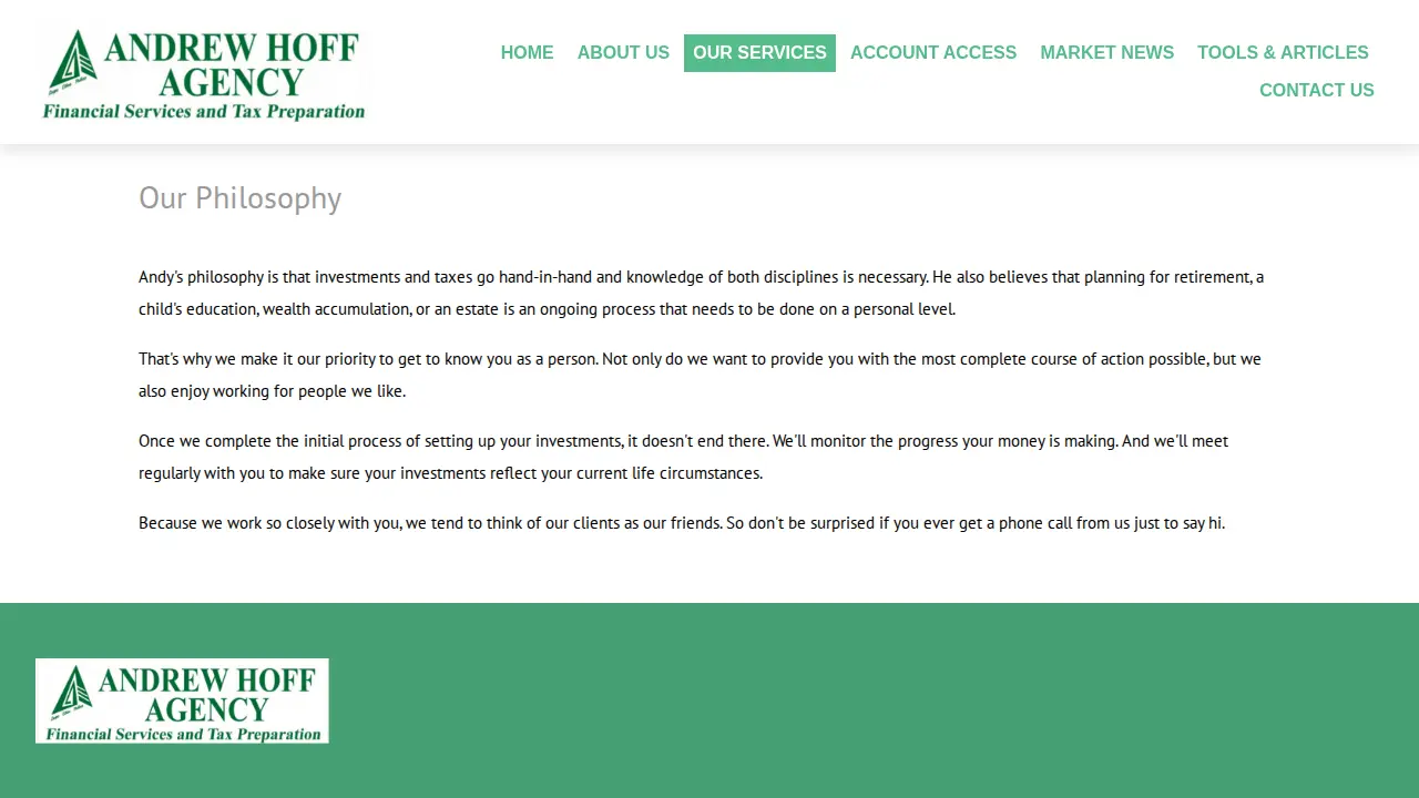 Andrew Hoff Agency page