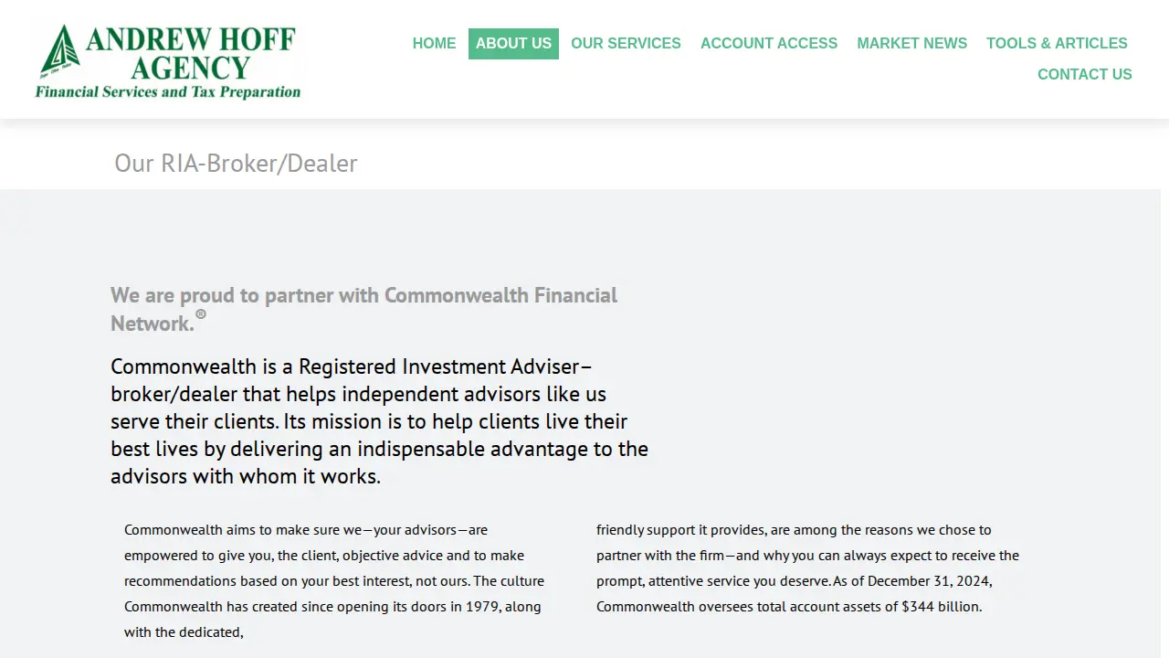 Andrew Hoff Agency page