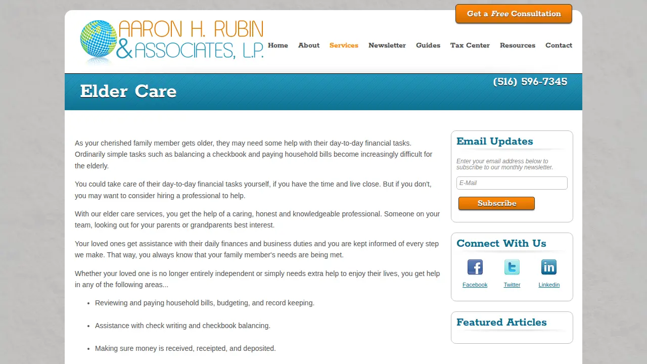 Aaron H. Rubin & Associates page