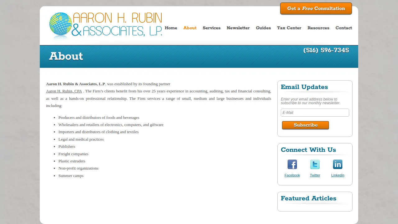 Aaron H. Rubin & Associates page