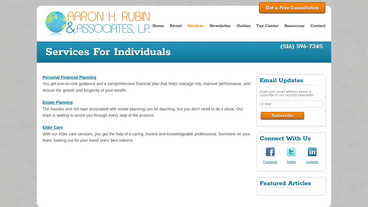 Aaron H. Rubin & Associates page