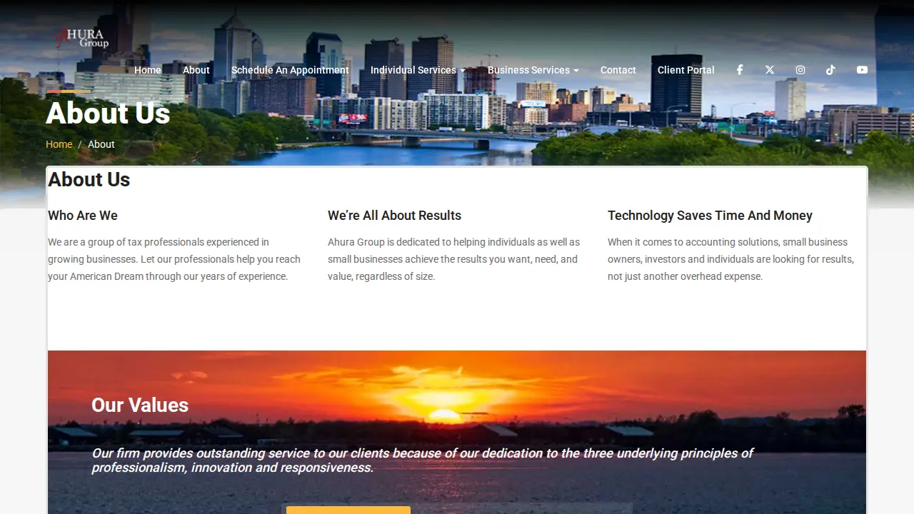 Ahura Group page