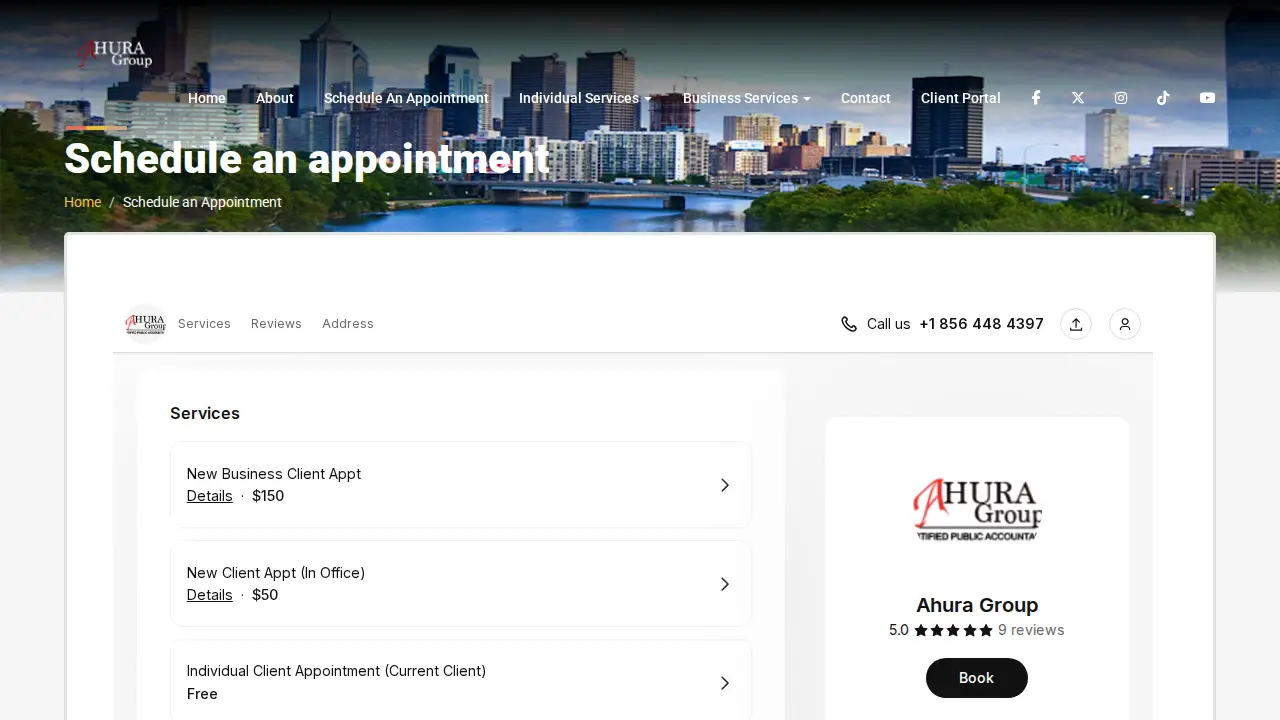 Ahura Group page
