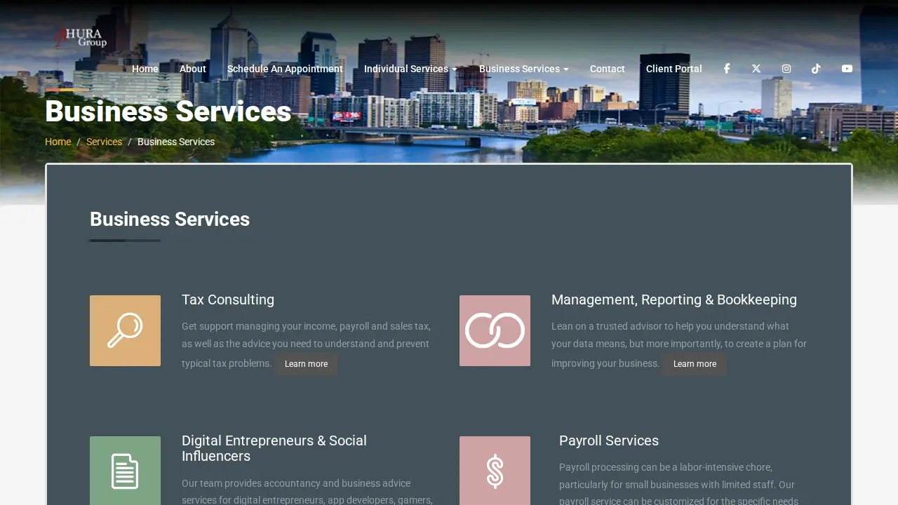 Ahura Group page