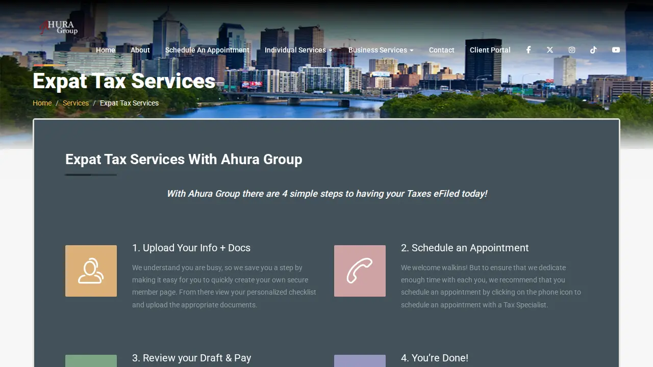 Ahura Group page