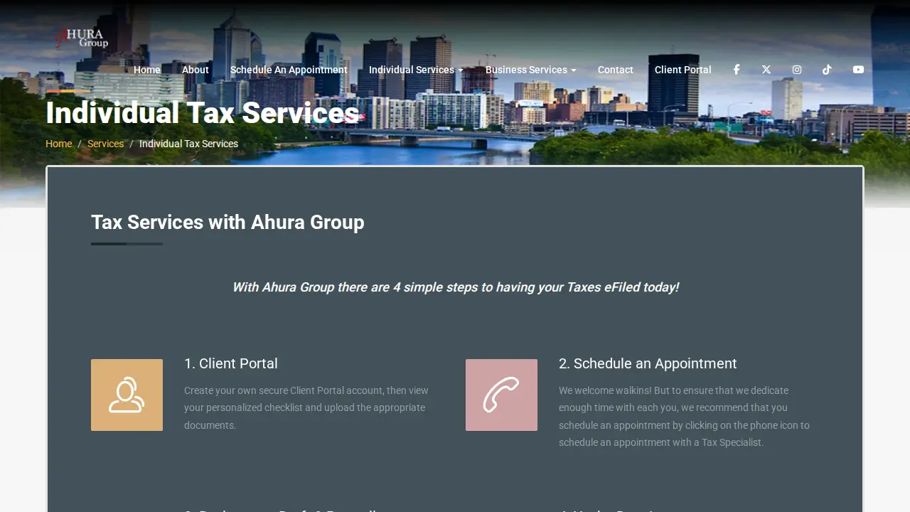 Ahura Group page