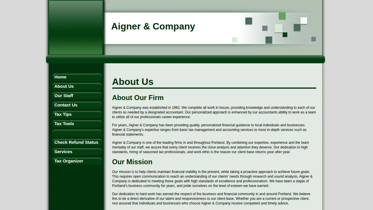 Aigner & Company page