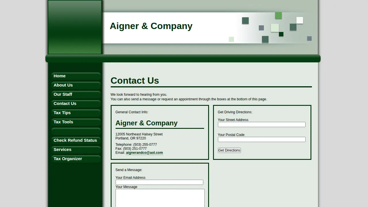 Aigner & Company page