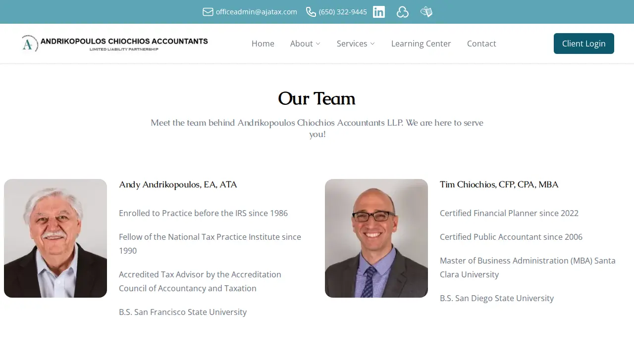 Andrikopoulos Chiochios Accountants page
