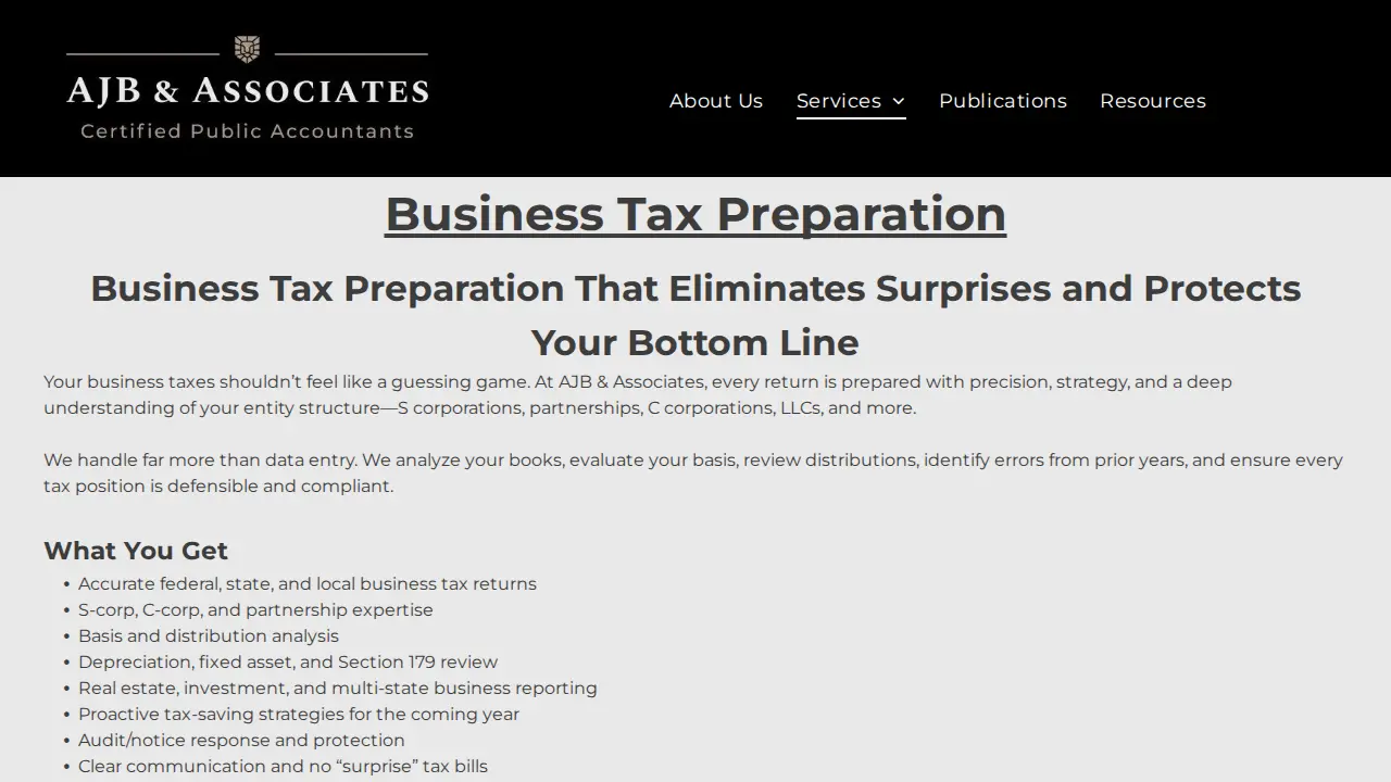AJB & Associates page