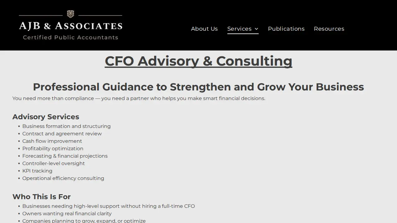 AJB & Associates page