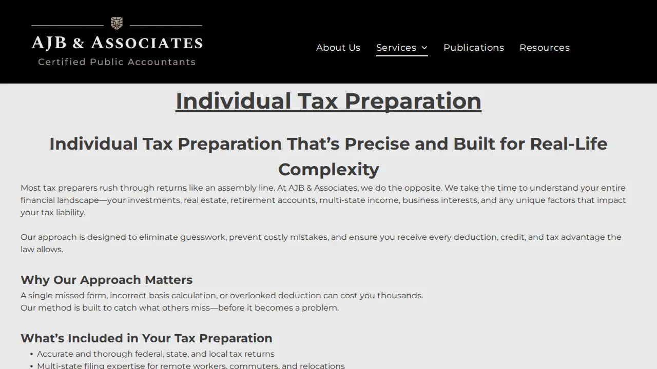 AJB & Associates page
