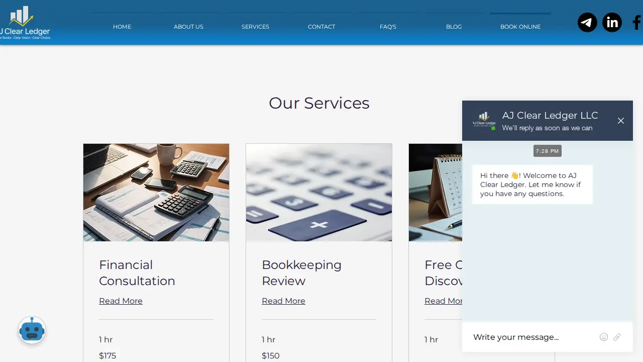 AJ Clear Ledger page