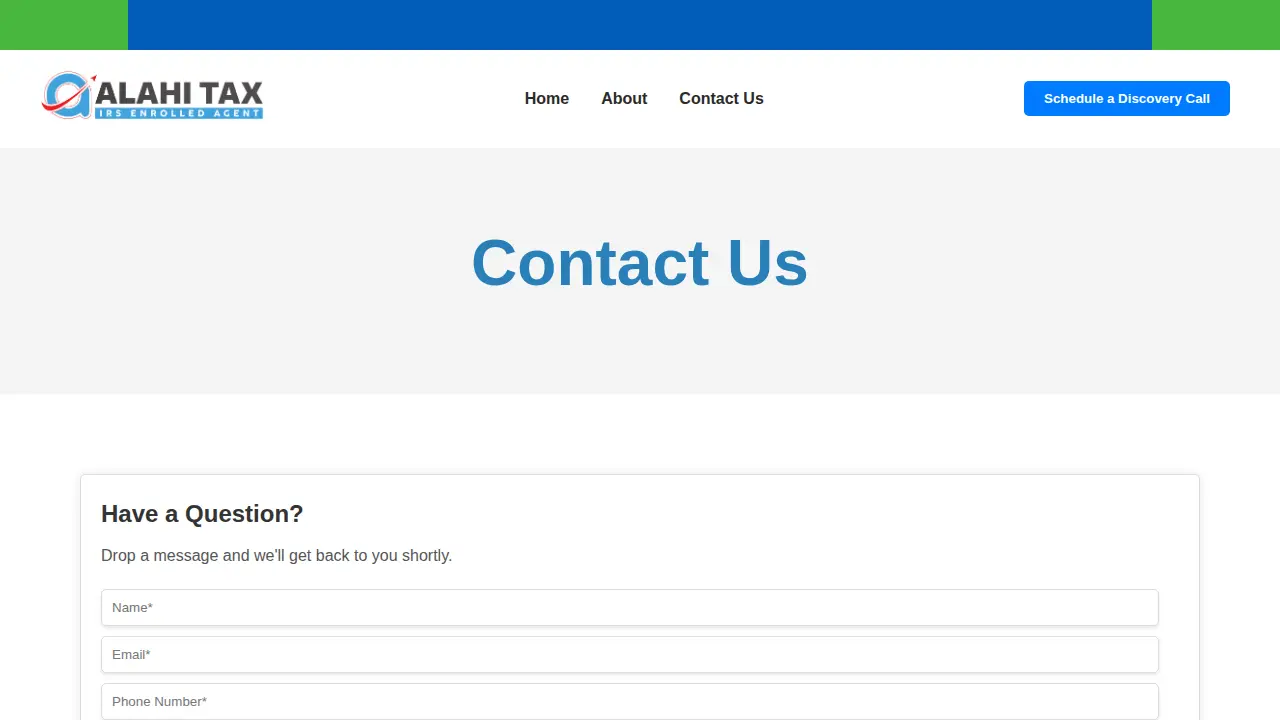 Alahi Tax & Accounting Services LLC page