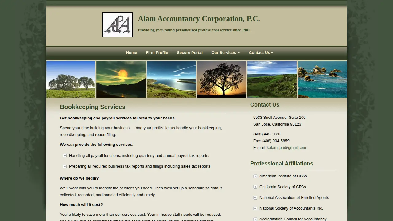 Alam Accountancy Corporation, PC page