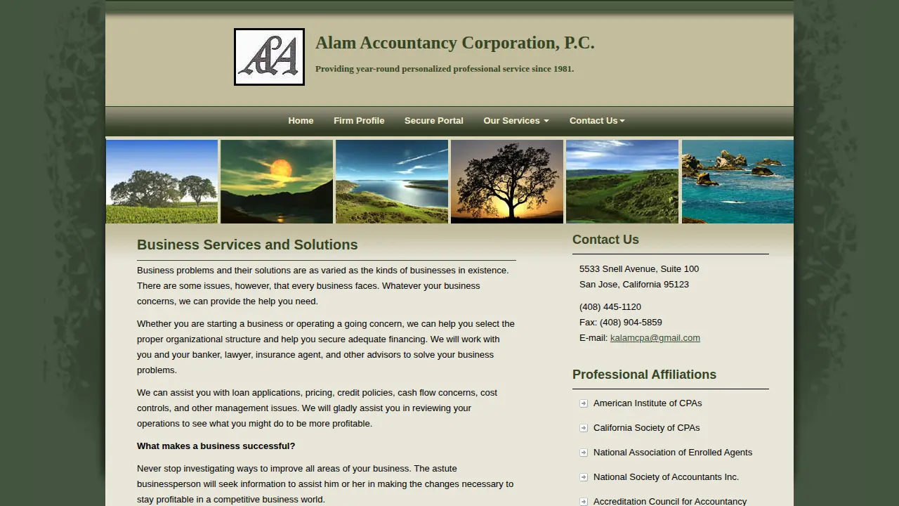 Alam Accountancy Corporation, PC page