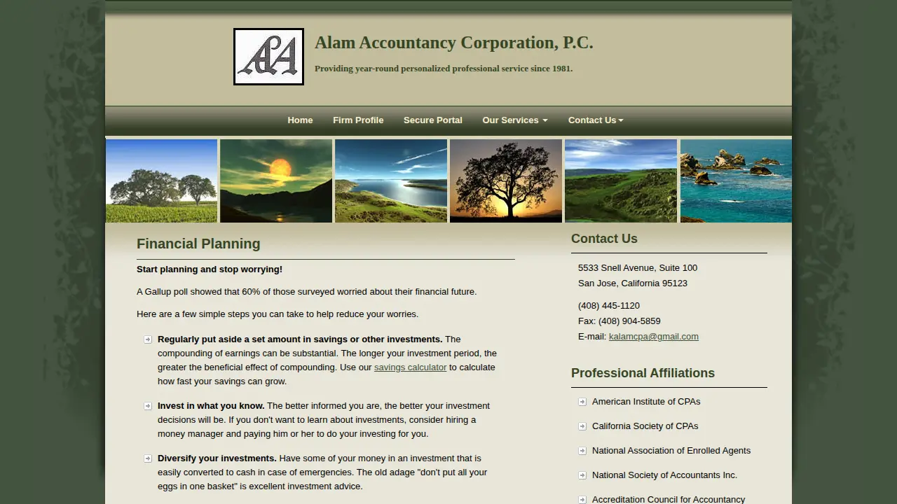 Alam Accountancy Corporation, PC page