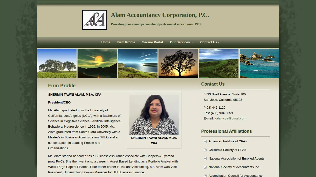 Alam Accountancy Corporation, PC page