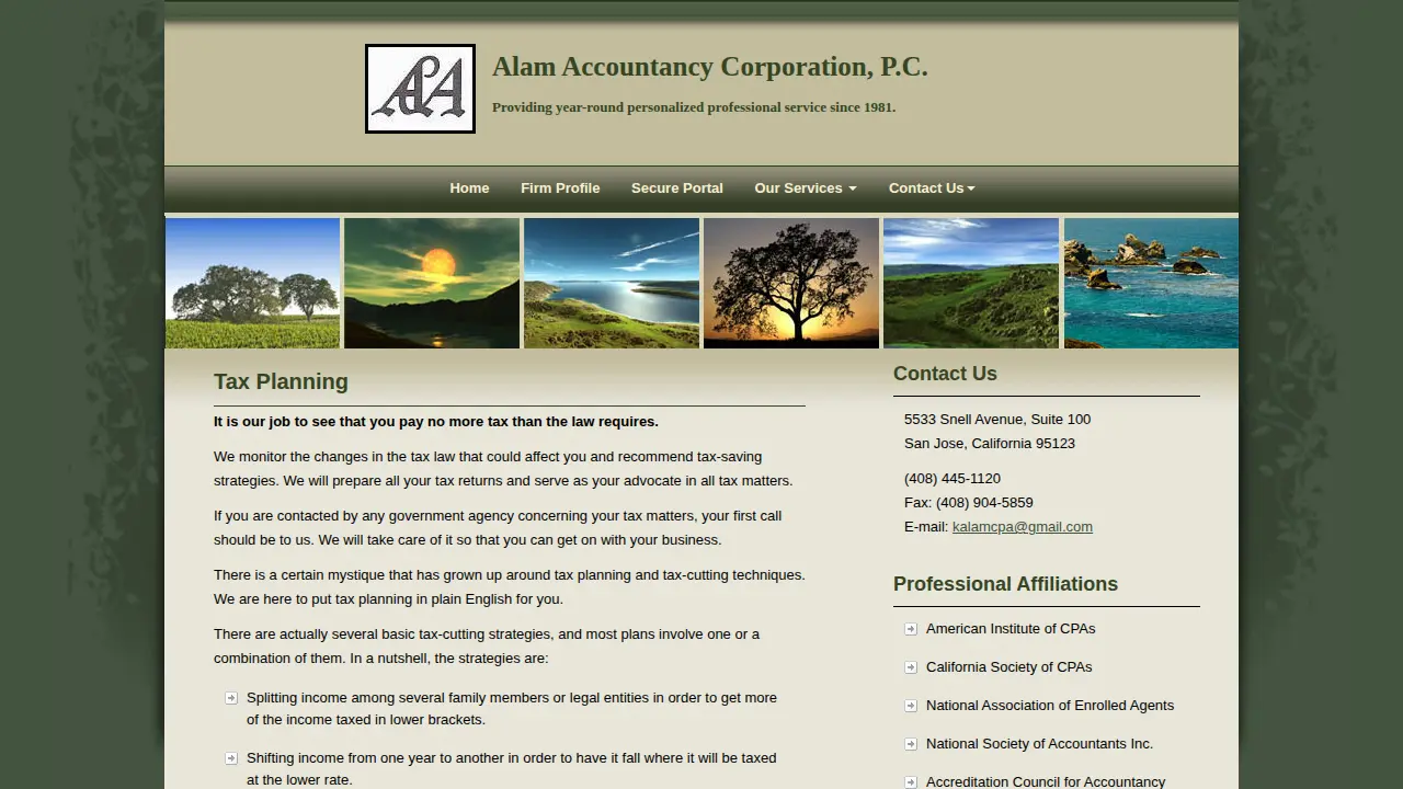 Alam Accountancy Corporation, PC page