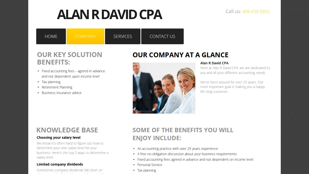Alan R David, CPA page