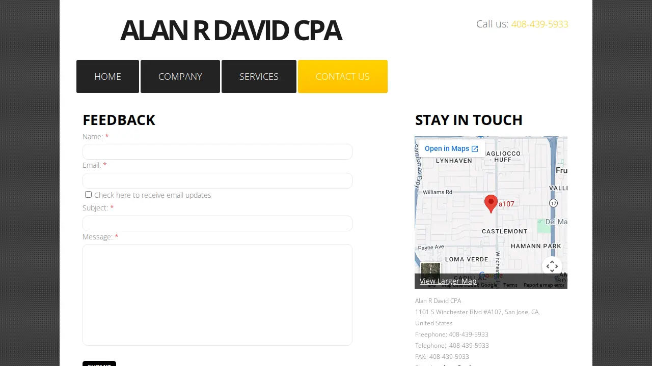 Alan R David, CPA page