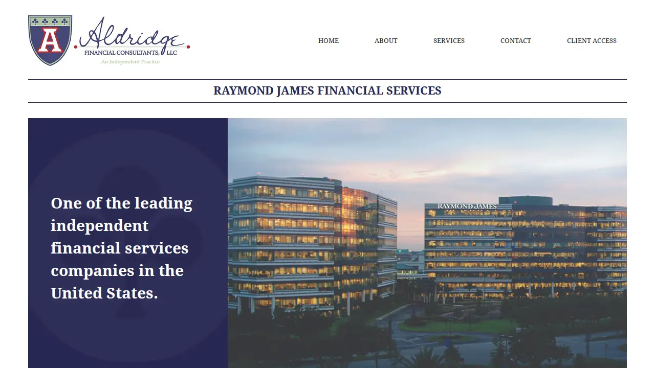 Aldridge Financial Consultants page