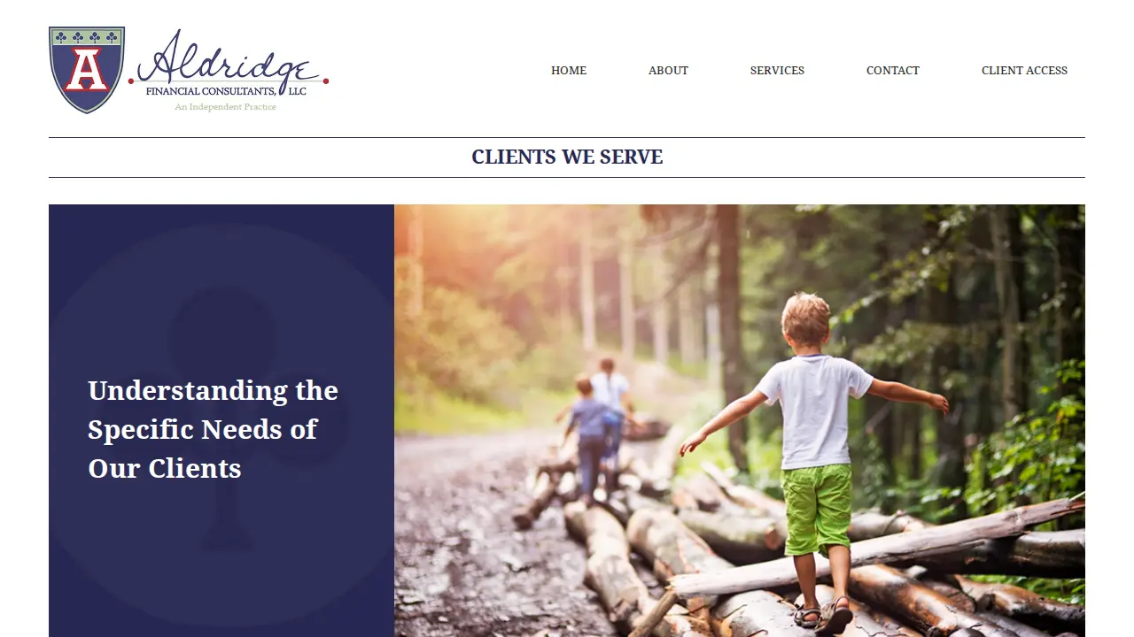 Aldridge Financial Consultants page