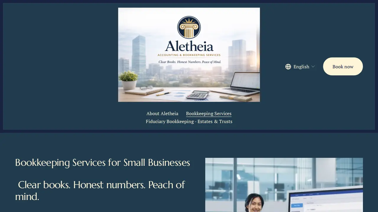 Aletheia Accounting & Bookkeeping Services page