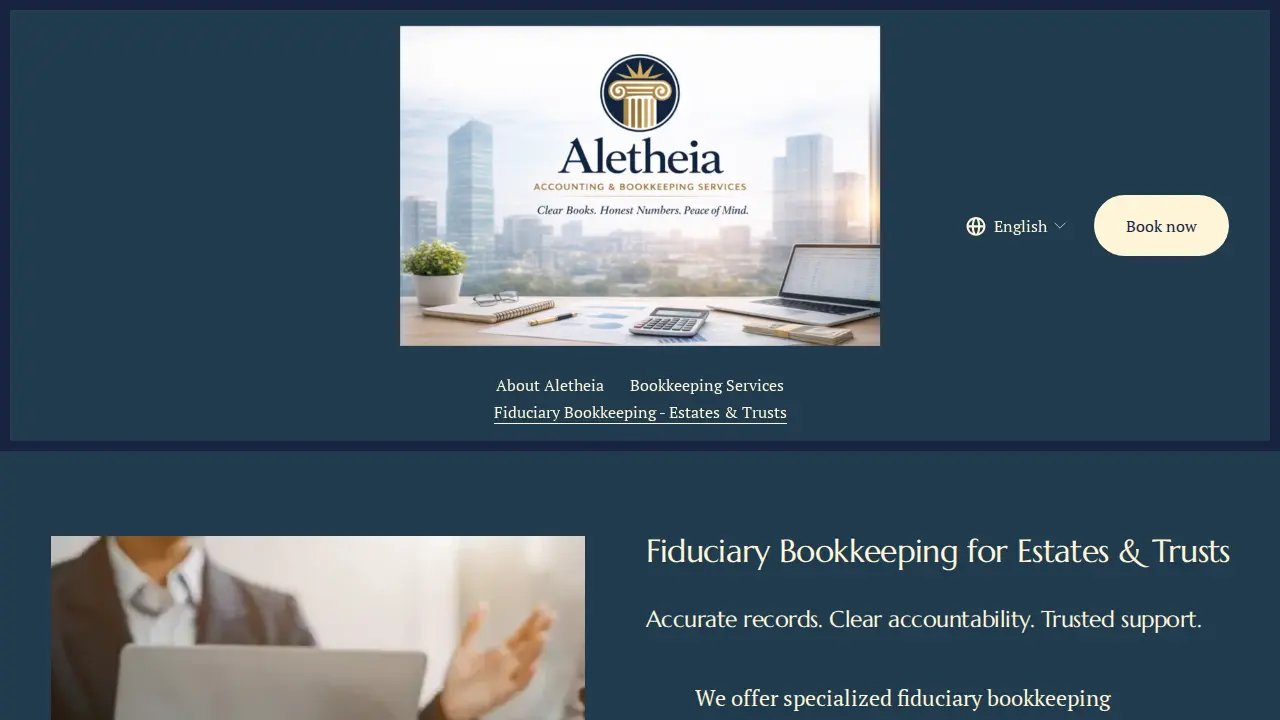 Aletheia Accounting & Bookkeeping Services page