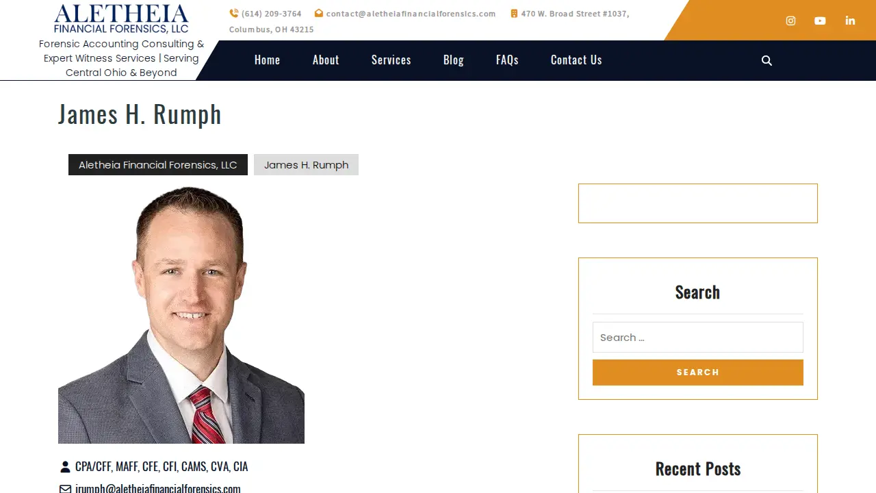 Aletheia Financial Forensics, LLC page