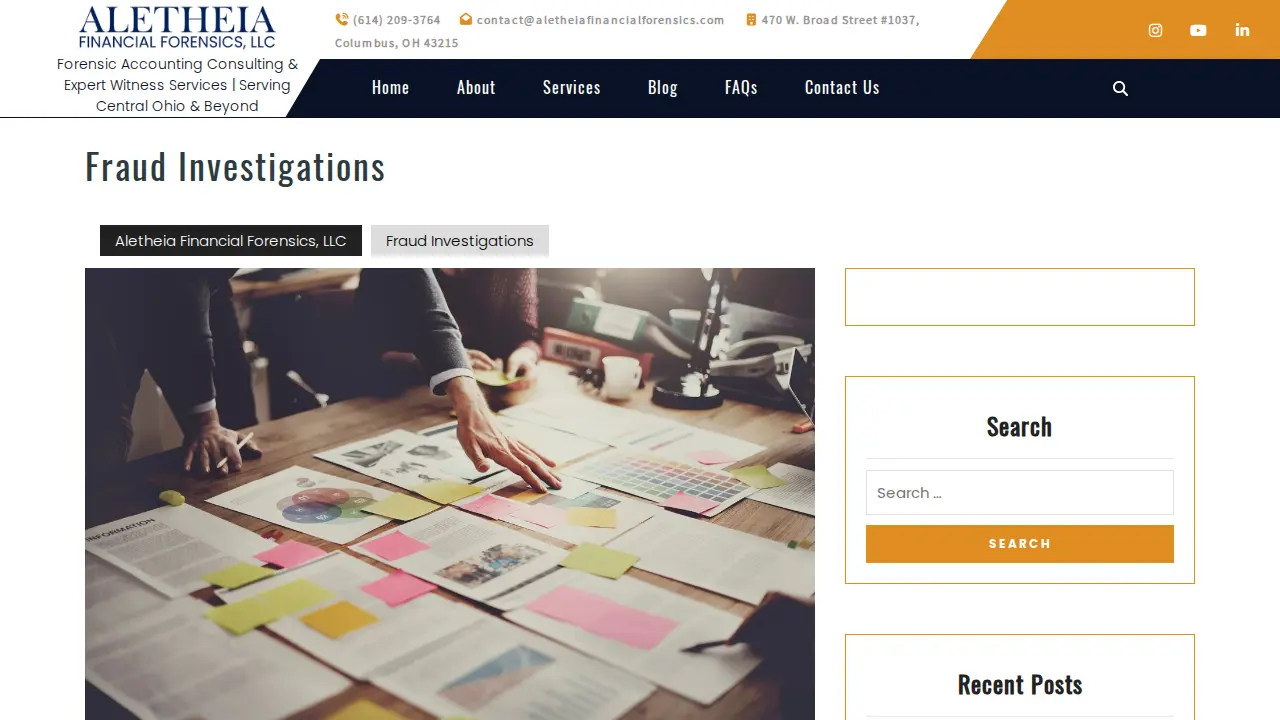 Aletheia Financial Forensics, LLC page