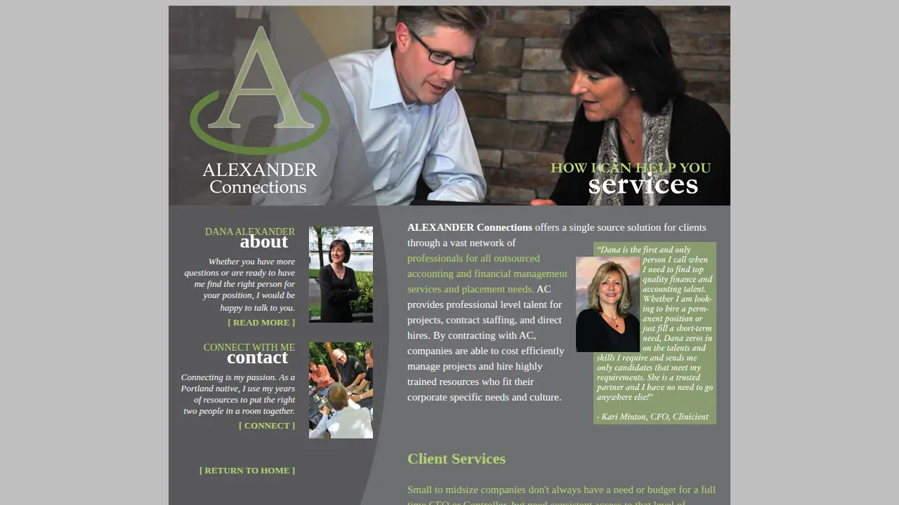 Alexander Connections LLC page