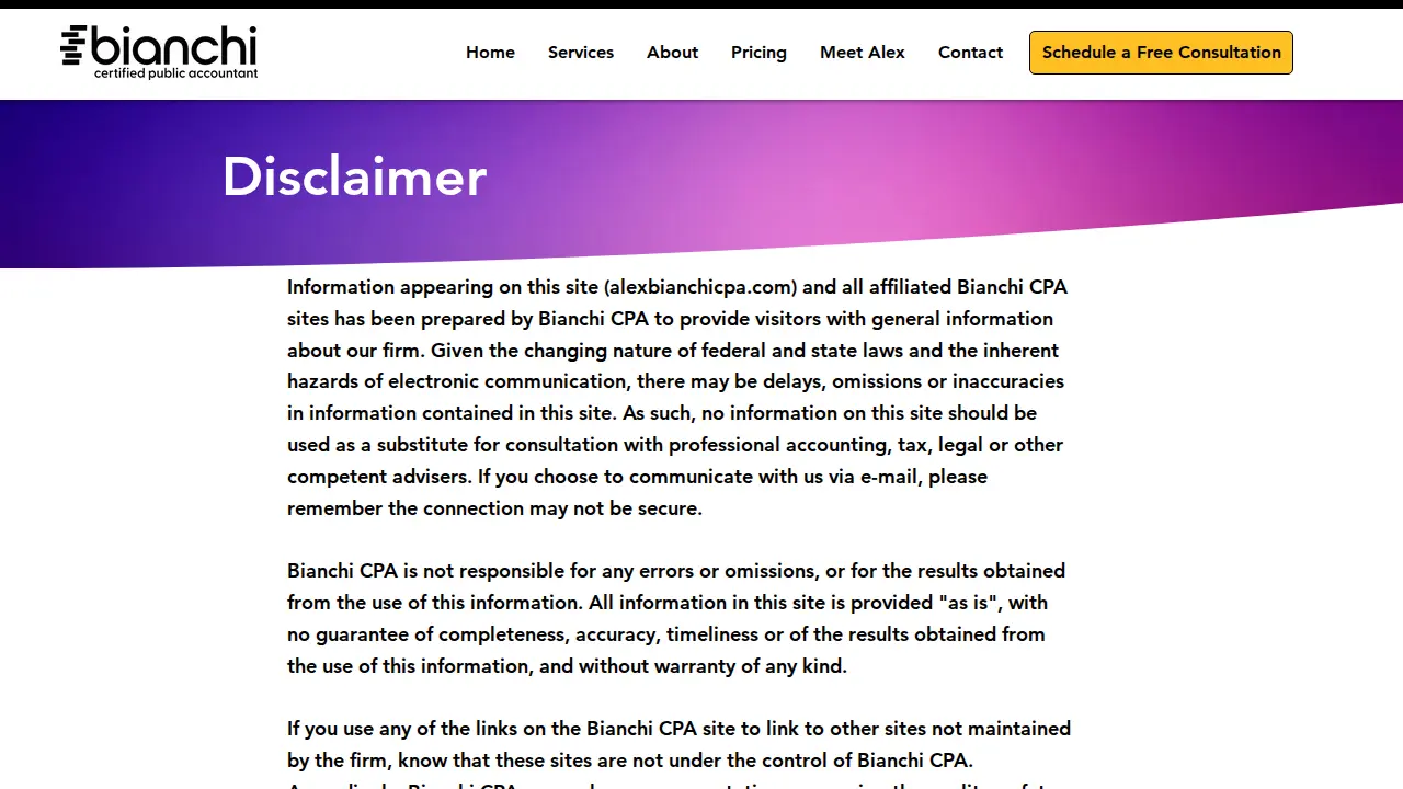 Bianchi CPA page