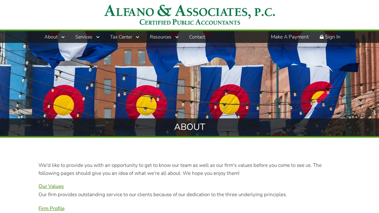 Alfano & Associates page