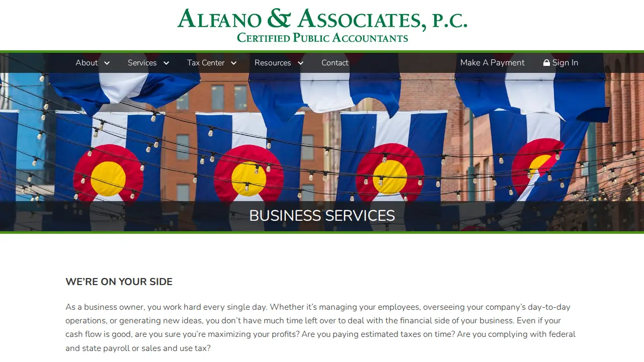 Alfano & Associates page